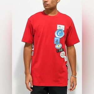 Men’s Cookies Tee Shirt Award Tour Red Jersey Sz S